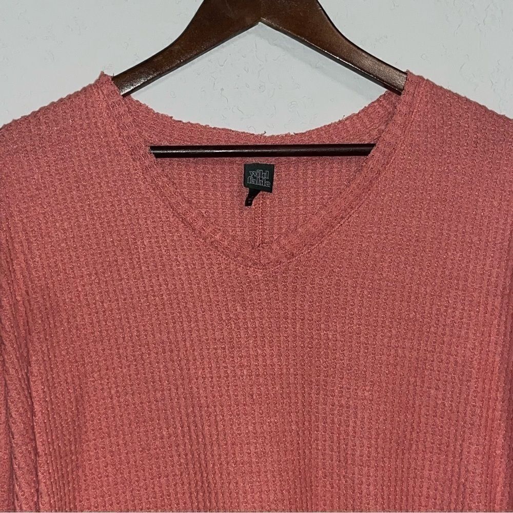 Wild Fable Coral Pink Waffle Knit Sweater - Picture 3 of 7